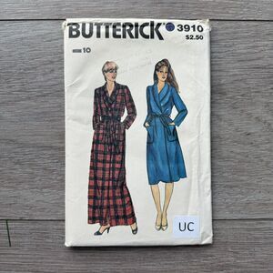70s BUTTERICK 3910 LADIES TWO LENGTH ROBE PATTERN Sz 10 UNCUT